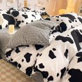 thumbnail image 1 of Ins Style Bedding Set Fashion Solid Color Washable Duvet Cover Without Comforter Pillowcases Sheet for Student Soft Home Textile, 1 of 7