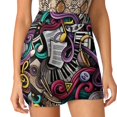 thumbnail image 2 of Musical Notes Instruments - Colourful Piano Keys Disco Art Light proof trouser skirt Summer dress, 2 of 4