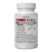 VasoWORx Vasodilator, Nitric Oxide Booster, 180 Ct