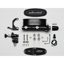 Wilwood 261-13270-BK Aluminum Tandem Master Cylinder With Bracket & Proportioning Valve, 1.12" Bore, Black E-Coat FinisH