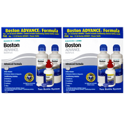 2 Pack - Baush & Lomb Boston Advance Multi-Pack, Step 1&2 Leanses Cleaner (2 X 4 fl oz Plus 1 fl oz Cleaner Bottle)