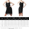 thumbnail image 2 of Vestido De Baile Rumba Tango Vestido de baile de tango para mujer Lentejuelas Borlas Vestido de fiesta de moda (Negro M) Ygjytge para Mujer Negro T S, 2 of 6
