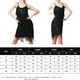 thumbnail image 2 of Vestido De Baile Rumba Tango Vestido de baile de tango para mujer Lentejuelas Borlas Vestido de fiesta de moda (Negro L) Ygjytge para Mujer Negro T M, 2 of 7
