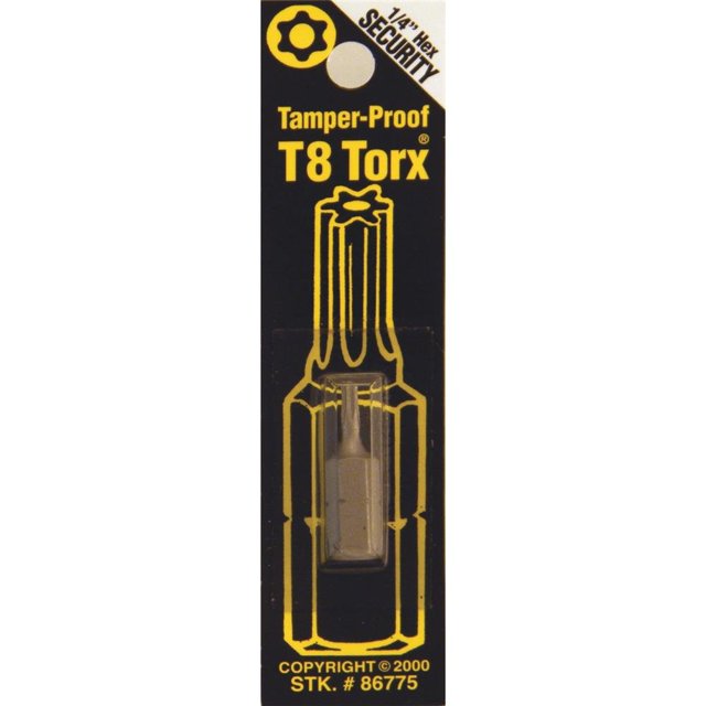 Punta Torx de Seguridad Antimanipulación BWT T8 Hexagonal 1/4"