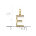 thumbnail image 2 of Diamond2Deal 14K Pendentif Initiale Lettre E en Or Jaune pour Femmes (L -0.63 Pouce), 2 of 4