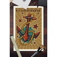 thumbnail image 2 of Ft. Lauderdale, Florida, Anchor, Letterpress (12x18 Wall Art Poster, Room Decor), 2 of 3