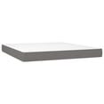 thumbnail image 2 of vidaXL Box Spring Bed with Mattress Dark Gray 72"x83.9" California King Fabric, 2 of 6