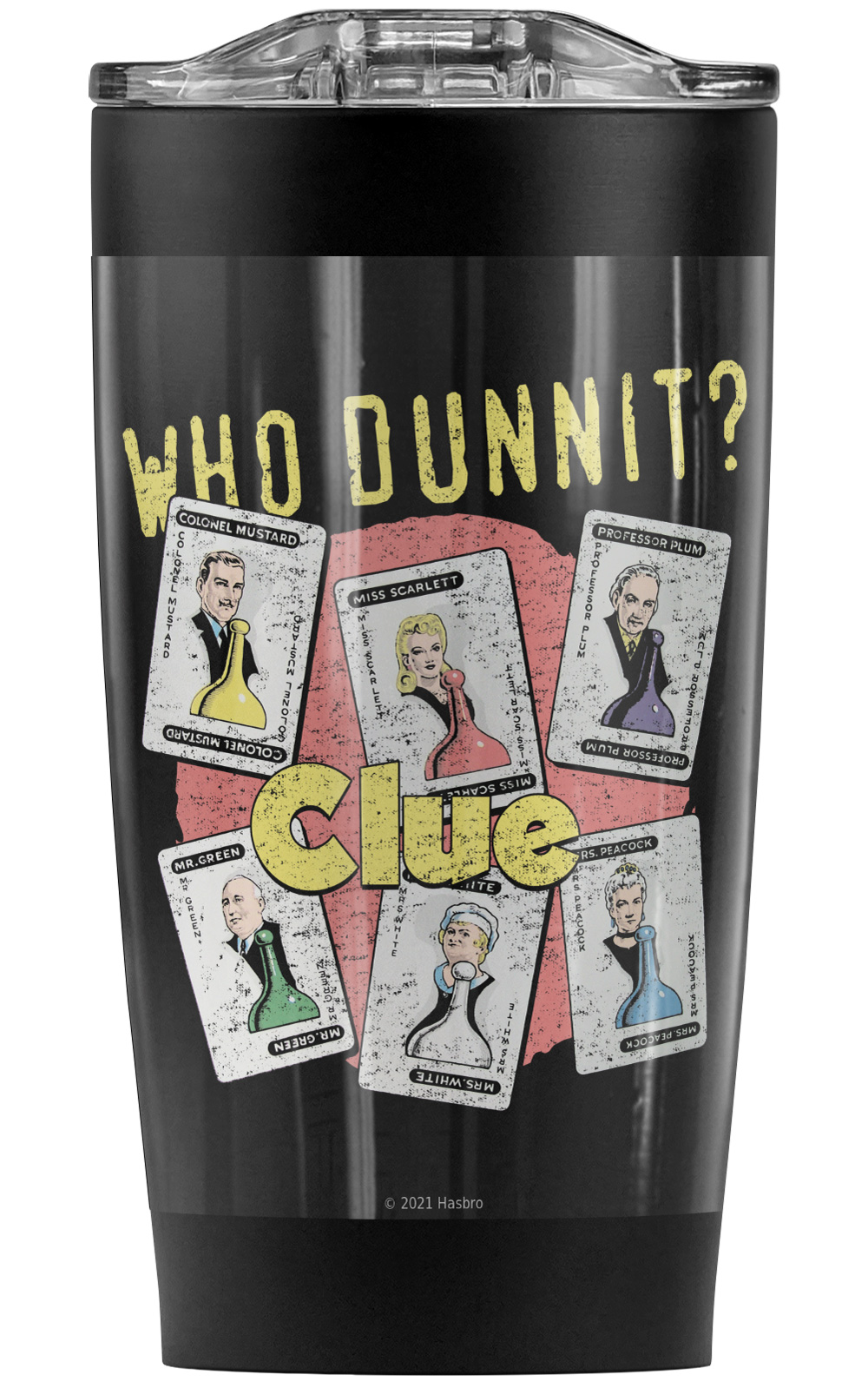 Clue/Who Dunnit Stainless Steel Tumbler 20 oz Coffee Travel Mug/Cup