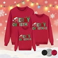thumbnail image 4 of Zylarhe Matching Christmas Sweater for Family Merry Christmas Couples Xmas Graphic Sweatshirts Soft Matching Sets XXL Red, 4 of 5