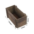 thumbnail image 3 of Efavormart 2 Pack | 10x5'' Smoked Brown Rectangle Wood Boxes DIY Rustic Wooden Planter Boxes With Plastic Liner For Wedding Party, 3 of 11
