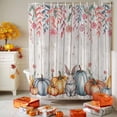 thumbnail image 3 of Shower Curtain 66"W x 72"L Autumn Thanksgiving Pumpkin Rabbit Fabric Shower Curtains Set with Hooks Water Repellent Bathroom Curtains Machine Washable Bathroom Accessories, 3 of 6