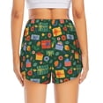 thumbnail image 3 of Picia Christmas Gift Pattern Women's 2 in 1 Athletic Running Shorts High Waisted Workout Casual Gym Sweat Shorts with Comfy Liner Zipper Pockets-Medium, 3 of 9