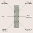 thumbnail image 3 of JONATHAN Y WASHABLE 2 x 8 Runner Rug, Shaemus Bohemian Medallion - Cream/Brown/Green, WSH320A-28, 3 of 9