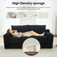 thumbnail image 5 of GNIXUU 70.8" Loveseat Sofa Bed Boneless Couch ,Corduroy Cloud 2 in 1 Convertible Sleeper Sofas with Fixed-Shape Frame, Comfy Deep Seat Folding Couches for Living Room, Apartment,Office,Black, 5 of 8