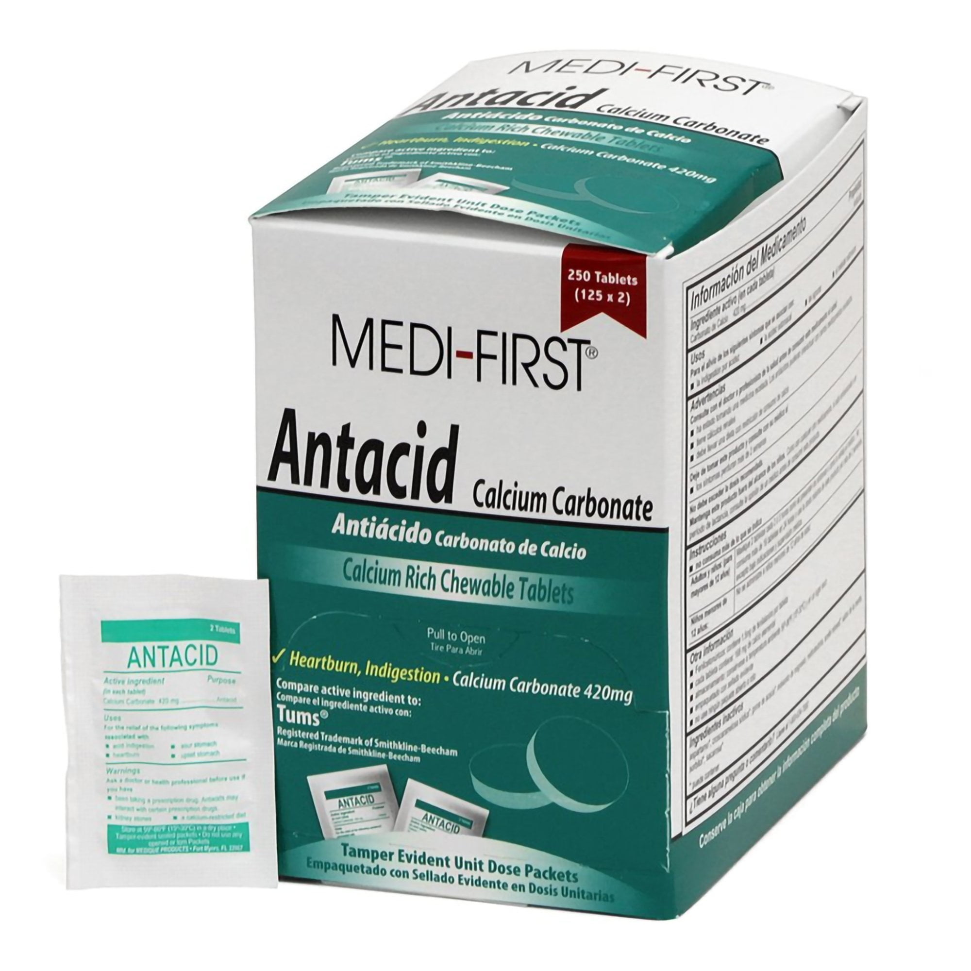MediFirst Antacid Tablet, 250 Ct