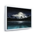 thumbnail image 3 of Designart 'Green Beach Under Tropical Full Moon' Modern Framed Canvas Wall Art Print, 3 of 5