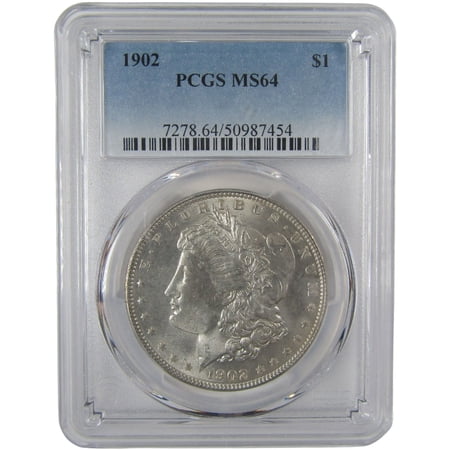 1902 Morgan Dollar MS 64 PCGS Silver Uncirculated $1 Coin SKU:I23270