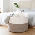 thumbnail image 3 of Eco-Friendly Soft Storage Basket, Decorative Baskets For Multi-Purpose Organizing, Scratch-Free Design Natural Cotton Basket With Large Capacity For Toys, Blankets, And More (55 Cm * 35 Cm), 3 of 7