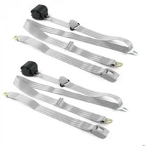 SafeTboy 669700 Standard 3 Point Gray Retractable Bucket Seat Belt Kit for 1981-1993 Chevy Truck S10 - 2 Belts