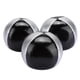 thumbnail image 2 of Heitune 3PCS Plata Negro PU Cuero Ocio Interior De La Bola Que Hace Juegos Malabares Portátil Funcionamiento Apoya, 2 of 5
