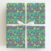 Retro 80s Memphis Design Geometric Abstract Pattern Gift Wrapping Paper