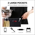 thumbnail image 5 of Funny Aprons Black Kitchen Chef Apron, 2 Pockets Adjustable Neck Strap, for Cooking Baking BBQ Birthday Gifts, 5 of 6