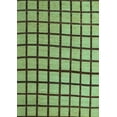 thumbnail image 1 of Ahgly Company Machine Washable Indoor Rectangle Checkered Turquoise Blue Modern Area Rugs, 8' x 10', 1 of 4