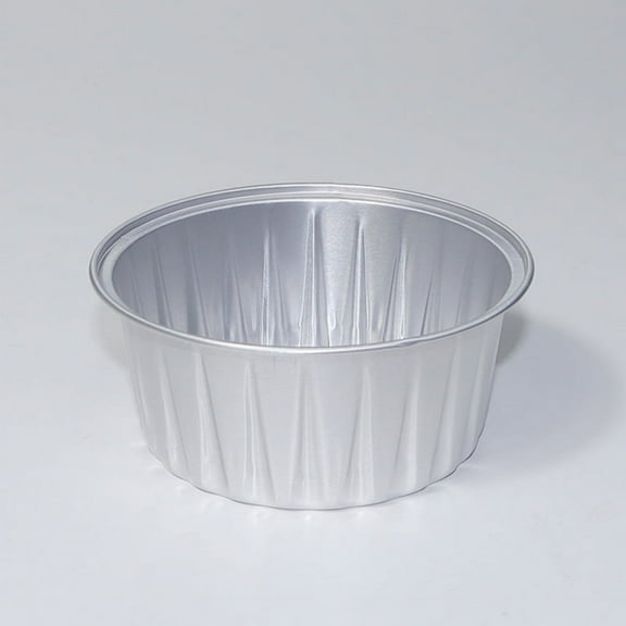 XmhyTop 100 Pack Mini Disposable Cake Pans, Aluminum Foil Circular Baking Cups, 3.3x3.3 Small Baking Cake Tins Cup Cake Containers for Individual Cakes ,Silvery