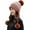 Caramel, variant on PIKADINGNIS Warm Trendy Knit Bearies Women Winter Soft Thick Pom Pom Hat Slouchy Cap