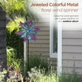 thumbnail image 5 of Alpine Corporation Dual Floral Windmill Stake with Gems, 5 of 12