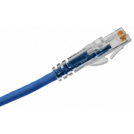 UPC: 0662620228990 | Hubbell Premise Wiring Patch Cord Cat 6A Clear Boot Blue 10 ft. HC6AB10