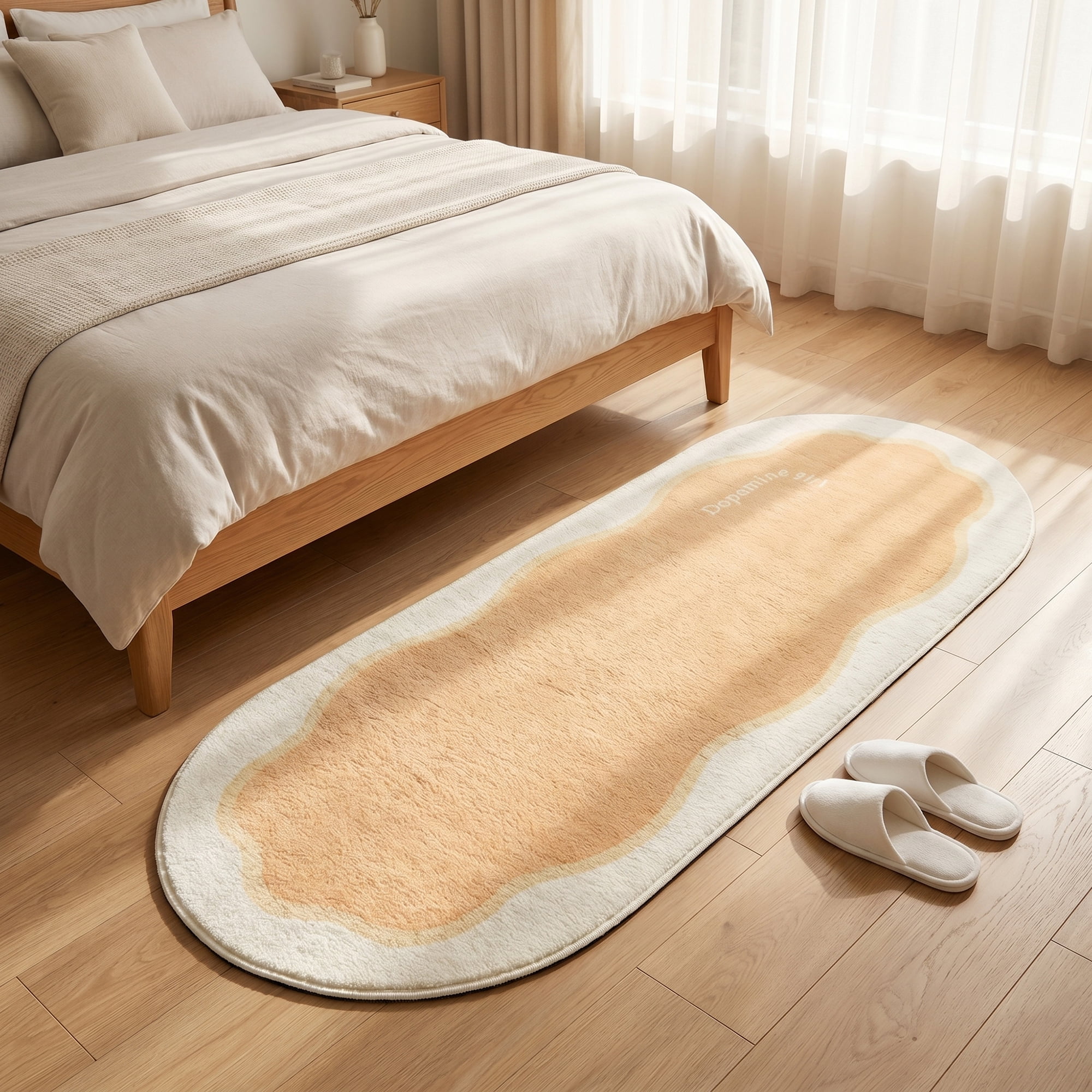 Unique Bargains Shaggy Area Rug Faux Fur Non-Slip Long Area Rug 47" x 16" Yellow