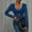 Blue, variant on Long Sleeve Blouses for Women Lace Women Tops V-Neck Solid Tight Casual Floral Breathable Tops,Black L