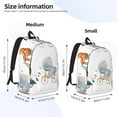thumbnail image 3 of Naloa Animals in Transport Canvas Backpack for Men Women Rucksack Casual Travel Daypack College Tote Satchel Bookbag for Teens-Small, 3 of 7