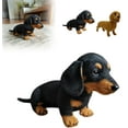 thumbnail image 5 of Moocorvic Lifelike Dachshund Figurines for Birthday Party, Christmas Gifts(Brown), 5 of 7