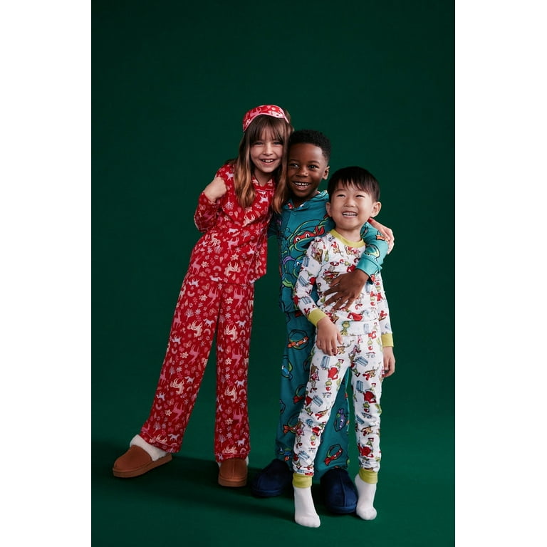Holiday Time Girls Button Front Pajama Set with an Eye Mask 3 Piece Sizes 4 18 Plus Walmart