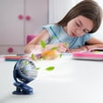 thumbnail image 1 of USB Desk Fan, Portable Rechargeable Clip On Fan, 360° Adjustable Personal Fan, 3 Speed Settings, Large Wind Power, for Home Office Car, 1 of 2