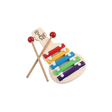 Percussion Instrument Knocking Justharion Baby Xylophone Gift Aluminum Knocking Piano Five-Notes ...