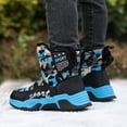 thumbnail image 5 of Boys Girls Kids Snow Boots Waterproof Mid Calf Velcro Non-Slip Outdoor Winter Shoes for Children, 5 of 6