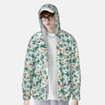 thumbnail image 2 of Fotbe Floral In Teal Chaqueta con Protección Solar UPF 50+ para Hombre y Mujer, Camisa con Capucha y Bolsillos-X-Large, 2 of 7