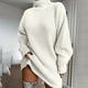 thumbnail image 2 of Gibobby Suéter de cuello alto mujer, Suéter de punto de invierno para mujer, 2023, cuello alto, suéter de invierno para otoño, suéter de manga larga(Beige,CH), 2 of 5