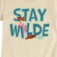 thumbnail image 3 of Zootopia 2 - Nick The Fox Stay Wilde - Youth Girls Short Sleeve T-Shirt, 3 of 5