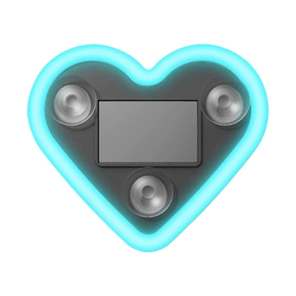 Solar Powered Heart Shaped LED Window Light for Vehicles - Auto On Off Ambient Glow - Ideal for Car Interiors