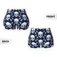 thumbnail image 6 of Yiaed white arrow Skull Print Women's Athletic Shorts Running Shorts Sporty Short High Waisted Elastic Workout Shorts for Yoga Gym Running & Sports -Large, 6 of 7
