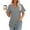 A_ Gray, variant on Olyvenn Short Sleeve Tops for Women Eyelet Solid Color Dressy V Neck Blouse Casual Loose Fashion Shirts Pullover Tunics Wine M