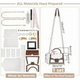 thumbnail image 2 of DIY Women Satchel Crossbody Bag Making Kit Imitation Leather Handmade Stitch Shoulder Bag Making Set Women Fashion Handbag Material Kit Handmade Craft Bag Making Gift White White DIY, 2 of 9