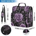 thumbnail image 2 of FORMRS Zipper Binder with Shoulder Strap 2-inch Ring 500 Sheet Capacity File Bag, Black Roses, 2 of 5