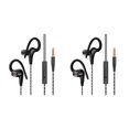 thumbnail image 3 of Matsuzay Auricular deportivo impermeable bajo en la oreja auriculares cancelación de ruido a prueba de sudor portátil manos libres música Negro 2Conjunto, 3 of 6