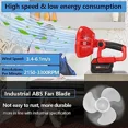 thumbnail image 2 of Camping Fan For Milwaukee 14.4-20V Li-Ion Battery Cordless Desk Tent Fan Lamp, 2 of 6