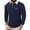 Navy, variant on Business Casual Tops for Men Long Sleeve Turndown Collar Button Pullover Office Work Long Sleeve Tops with Pocket